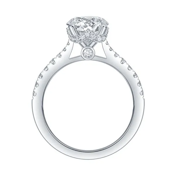 Round Lab Grown Diamond Solitaire Amor Hidden Halo Bridal Ring Image 2 Mystique Jewelers Alexandria, VA