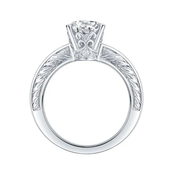 Pear Lab Grown Diamond Solitaire Vintage Hidden Halo Bridal Ring Image 2 Clater Jewelers Louisville, KY