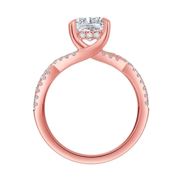 Cushion Lab Grown Diamond Solitaire Dream Hidden Halo Bridal Ring Image 2 Clater Jewelers Louisville, KY