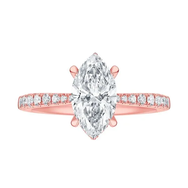 Marquise Lab Grown Diamond Solitaire Amor Hidden Halo Bridal Ring Mystique Jewelers Alexandria, VA