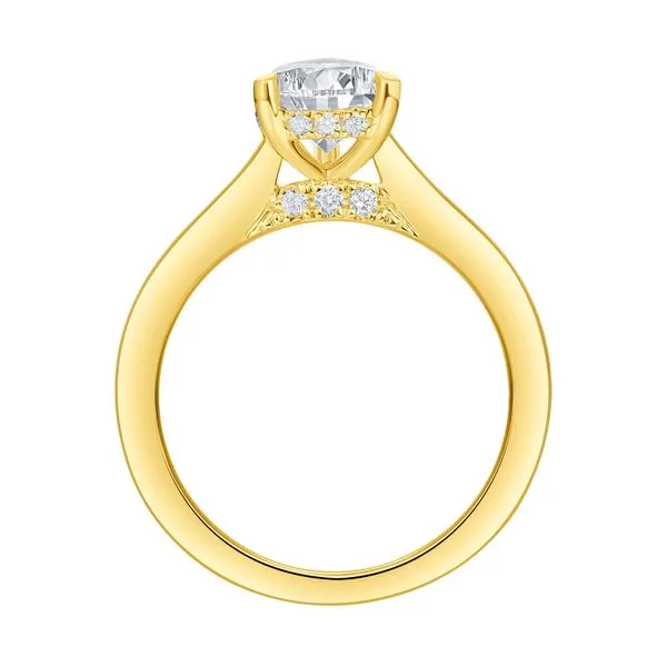Pear Lab Grown Diamond Solitaire Oui Hidden Halo Bridal Ring Image 2 Mystique Jewelers Alexandria, VA