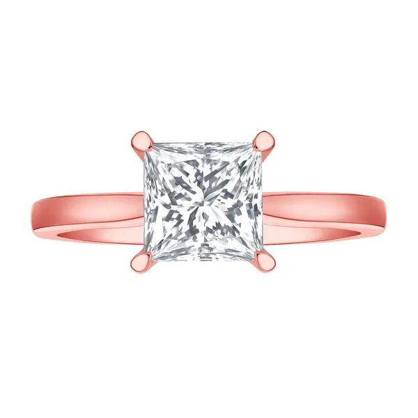 Princess Lab Grown Diamond Solitaire Oui Hidden Halo Bridal Ring Mystique Jewelers Alexandria, VA