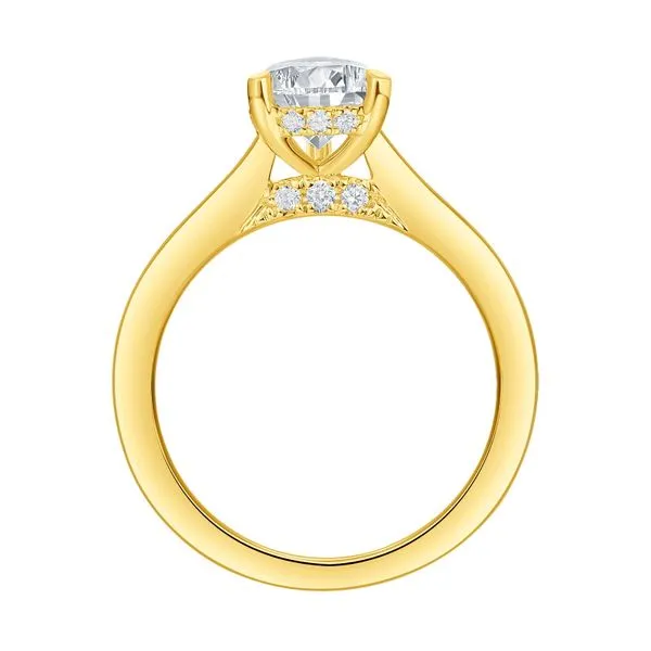 Pear Lab Grown Diamond Solitaire Oui Hidden Halo Bridal Ring Image 2 Clater Jewelers Louisville, KY