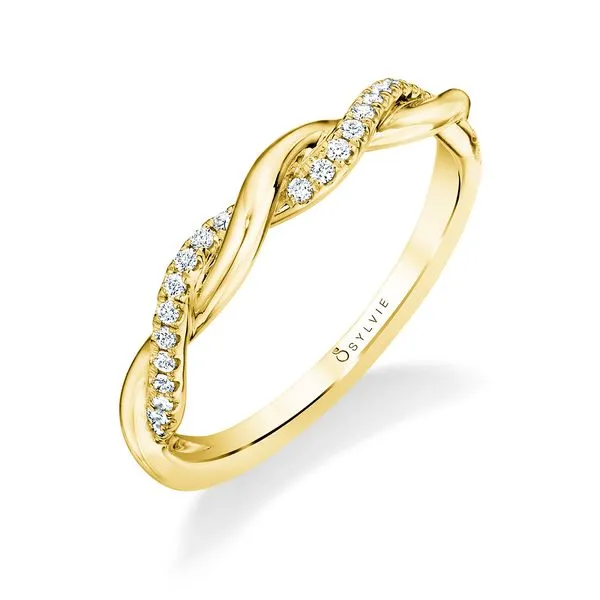 Women's Modern Spiral Wedding Band -Yasmine Diamond Showcase Longview, WA