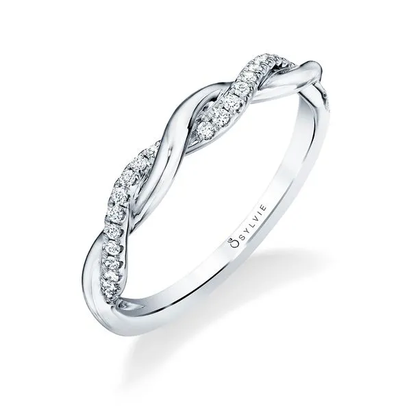 Women's Modern Spiral Wedding Band -Yasmine Diamond Showcase Longview, WA