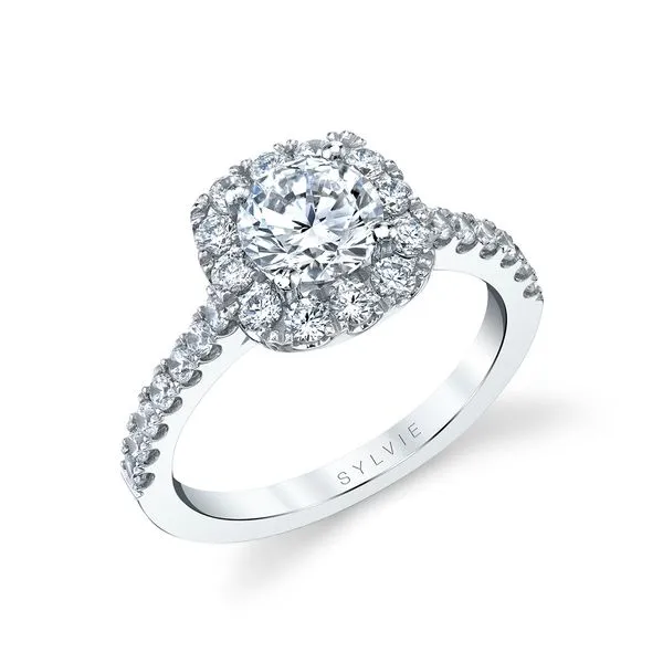 Women's Round Cushion Cut Classic Halo Engagement Ring - Jacalyn Diamond Showcase Longview, WA