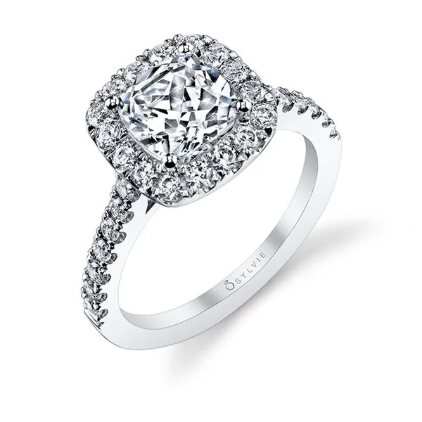 Women's Cushion Cut Classic Halo Engagement Ring - Jacalyn Diamond Showcase Longview, WA