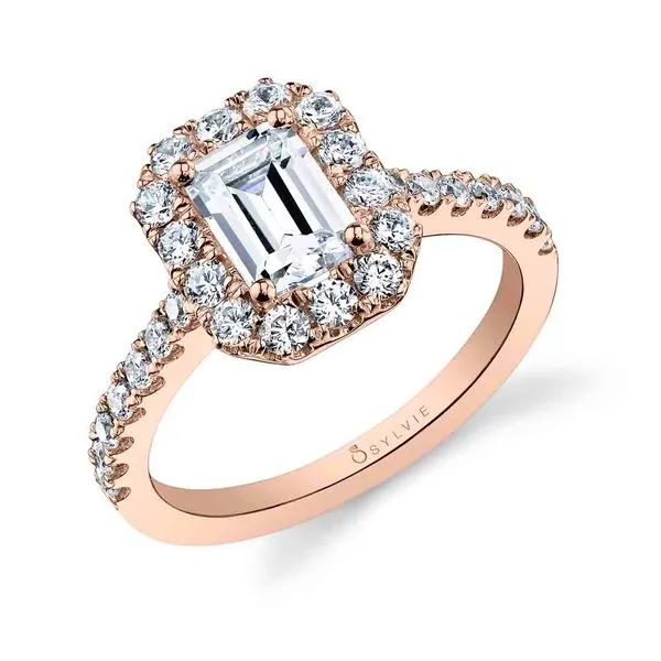 Women's Emerald Cut Classic Halo Engagement Ring - Jacalyn Diamond Showcase Longview, WA