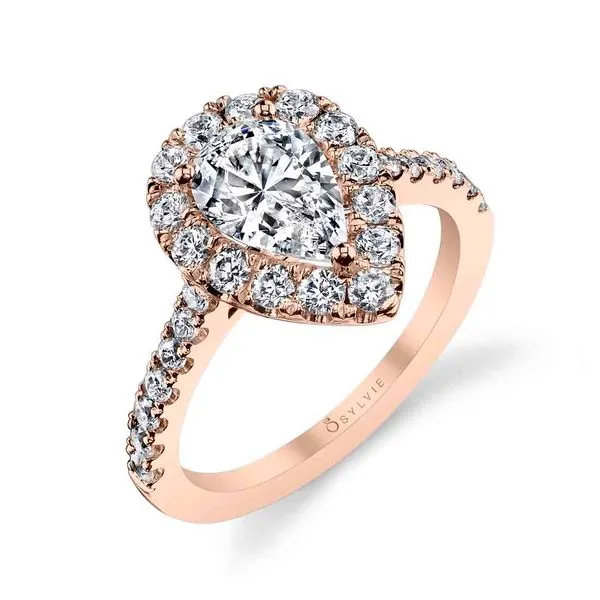 Women's Pear Shaped Classic Halo Engagement Ring - Jacalyn Diamond Showcase Longview, WA