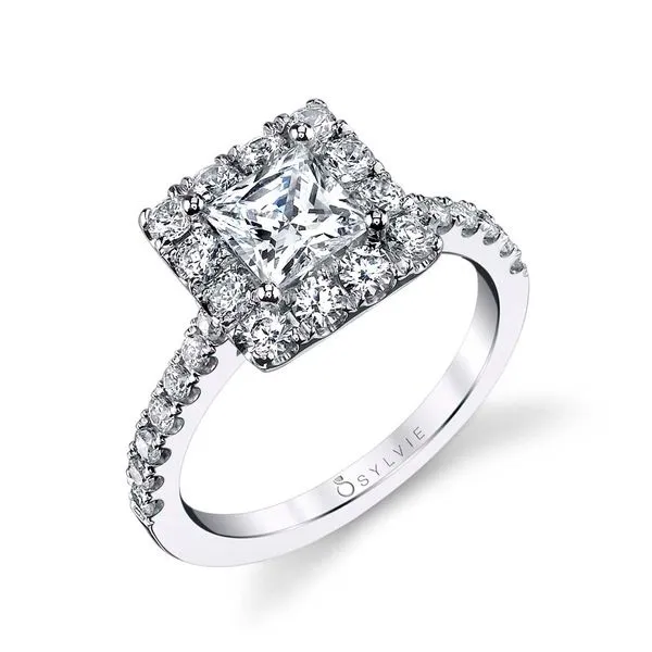 Women's Princess Cut Classic Halo Engagement Ring - Jacalyn Diamond Showcase Longview, WA