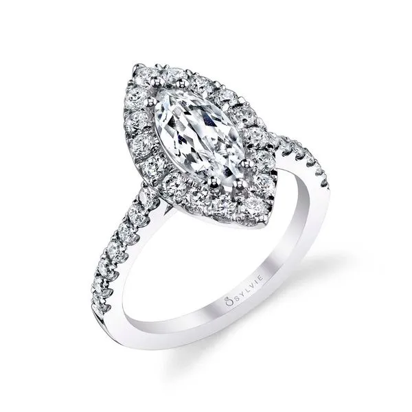 Women's Marquise Cut Classic Halo Engagement Ring - Jacalyn Diamond Showcase Longview, WA