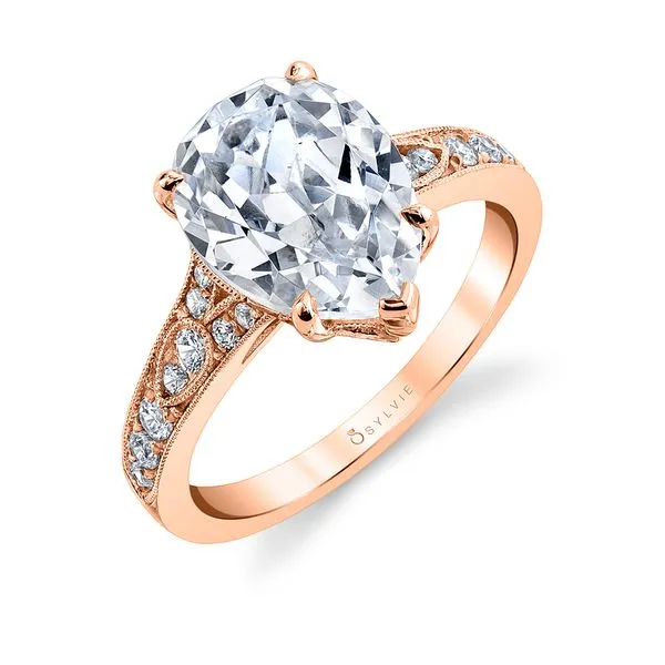 Women's Pear Shaped Vintage Inspired Engagement Ring - Chereen Diamond Showcase Longview, WA