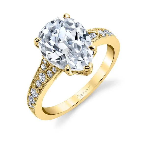 Women's Pear Shaped Vintage Inspired Engagement Ring - Chereen Diamond Showcase Longview, WA