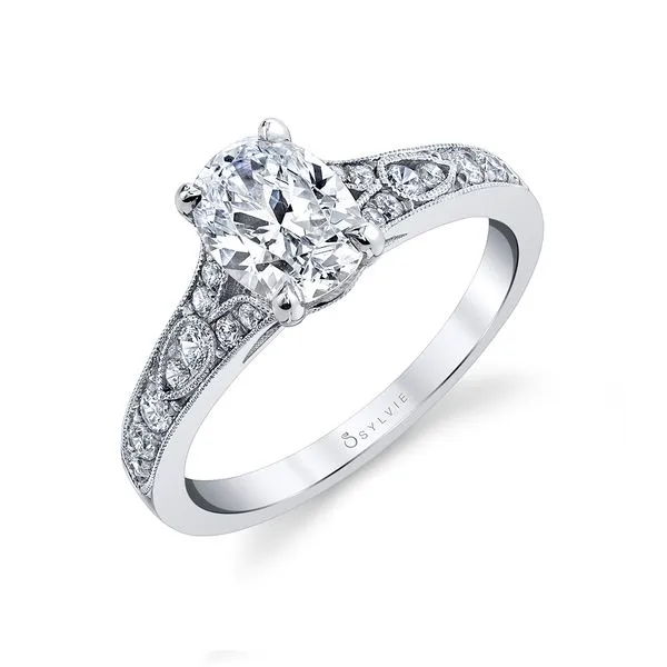 Women's Oval Cut Vintage Inspired Engagement Ring - Chereen Diamond Showcase Longview, WA
