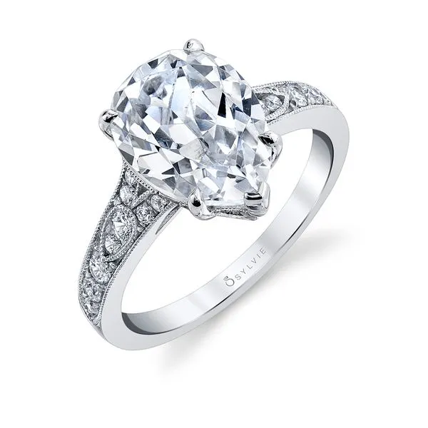 Women's Pear Shaped Vintage Inspired Engagement Ring - Chereen Diamond Showcase Longview, WA