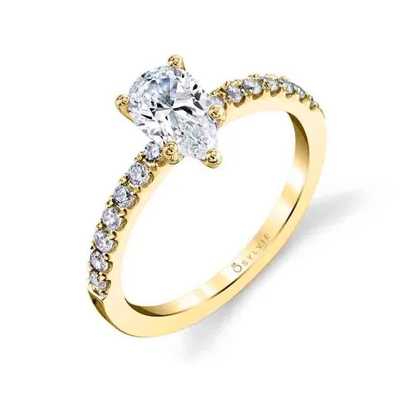 Women's Pear Shaped Classic Engagement Ring - Celeste Mitchell's Jewelry Norman, OK