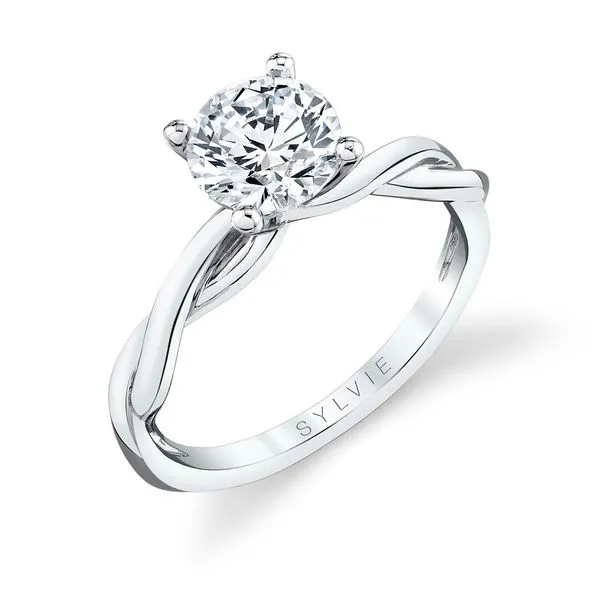 Women's Round Cut Spiral Engagement Ring - Yasmine Diamond Showcase Longview, WA