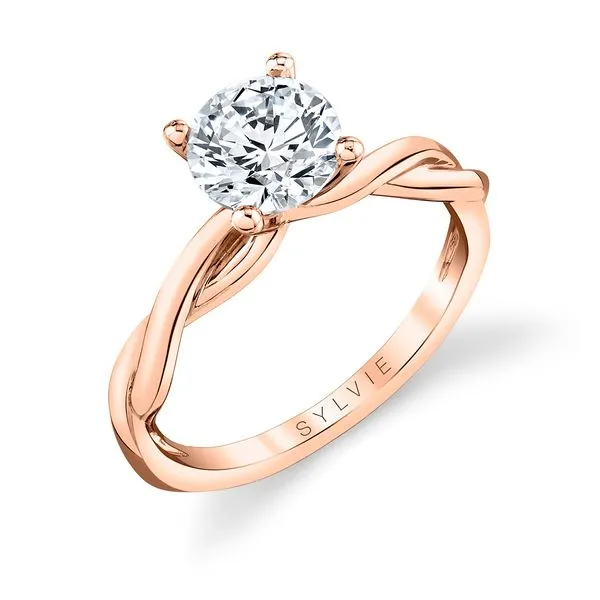 Women's Round Cut Spiral Engagement Ring - Yasmine Mitchell's Jewelry Norman, OK