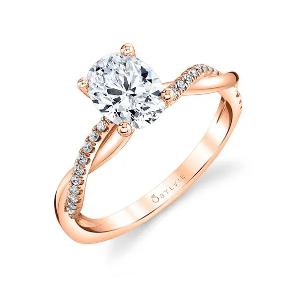 Women's Oval Cut Diamond Spiral Engagement Ring - Yasmine Diamond Showcase Longview, WA