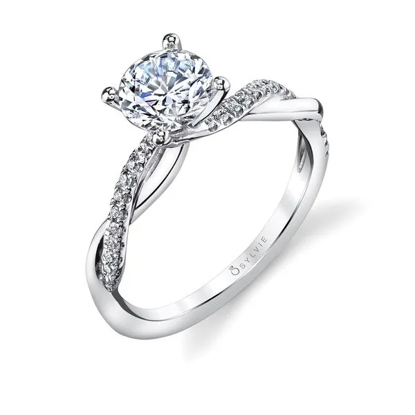 Women's Round Cut Diamond Spiral Engagement Ring - Yasmine Diamond Showcase Longview, WA