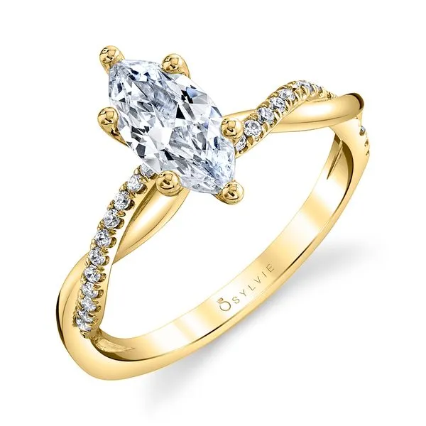 Women's Marquise Diamond Spiral Engagement Ring - Yasmine Diamond Showcase Longview, WA