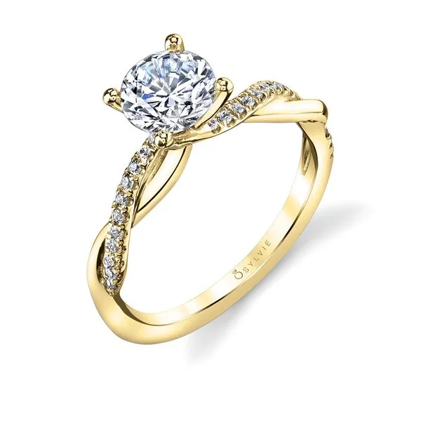 Women's Round Cut Diamond Spiral Engagement Ring - Yasmine Diamond Showcase Longview, WA