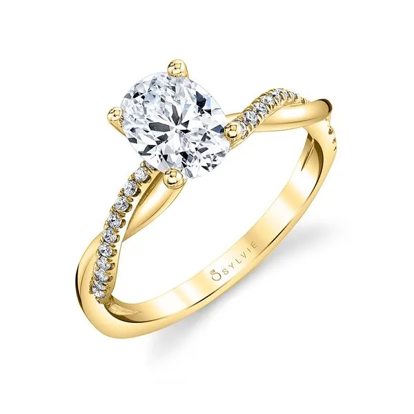 Women's Oval Cut Diamond Spiral Engagement Ring - Yasmine Diamond Showcase Longview, WA