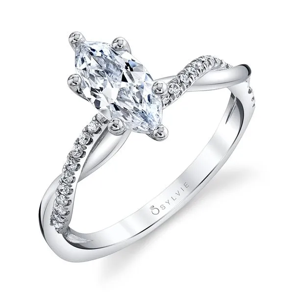 Women's Marquise Diamond Spiral Engagement Ring - Yasmine Diamond Showcase Longview, WA