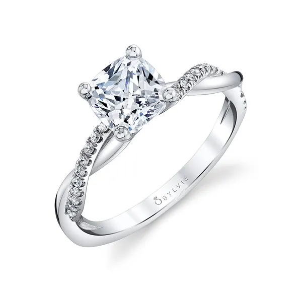Women's Cushion Cut Diamond Spiral Engagement Ring - Yasmine Diamond Showcase Longview, WA