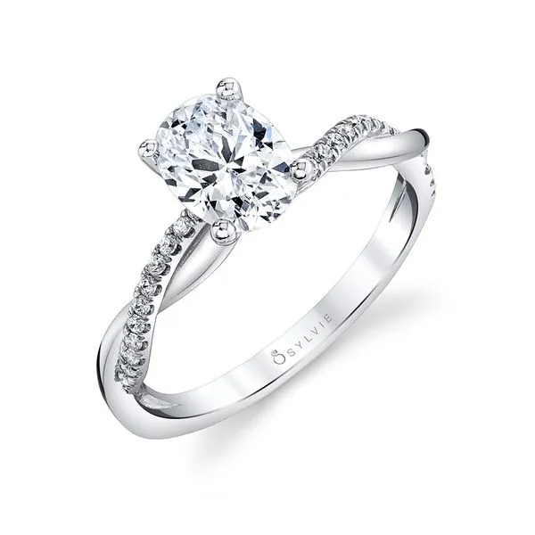 Women's Oval Cut Diamond Spiral Engagement Ring - Yasmine Diamond Showcase Longview, WA