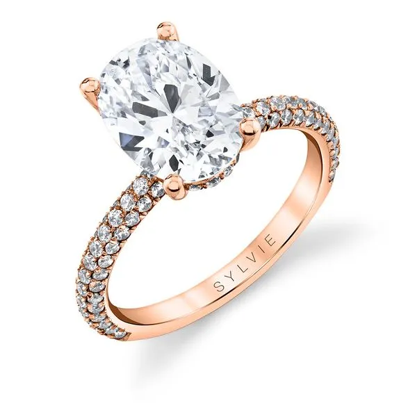 Women's Oval Cut Classic Pave Engagement Ring - Jayla Diamond Showcase Longview, WA
