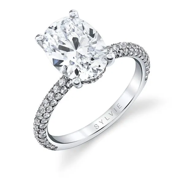 Women's Oval Cut Classic Pave Engagement Ring - Jayla Diamond Showcase Longview, WA