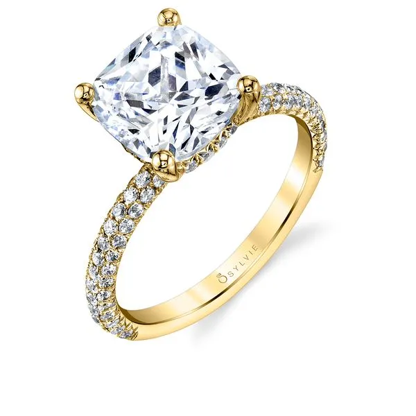 Women's Cushion Cut Classic Pave Engagement Ring - Jayla Diamond Showcase Longview, WA