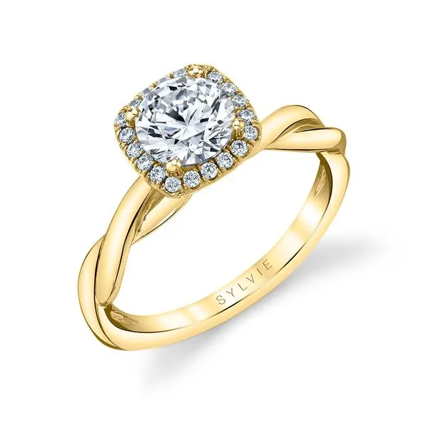Women's Round Cushion Cut Modern Halo Spiral Engagement Ring - Coralie Diamond Showcase Longview, WA