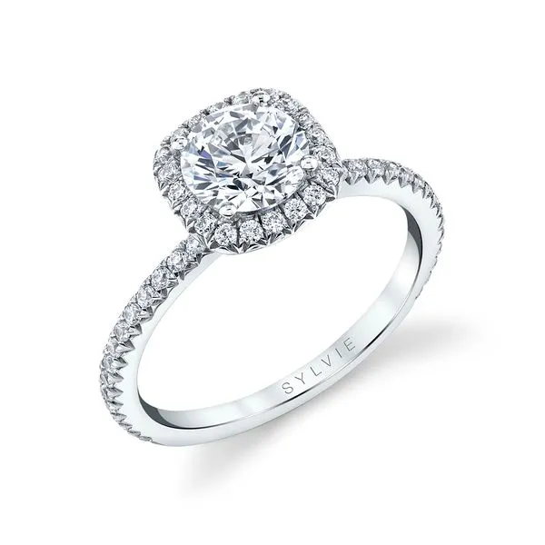 Women's Cushion Cut Classic Halo Engagement Ring - Vivian Stuart Benjamin & Co. Jewelry Designs San Diego, CA