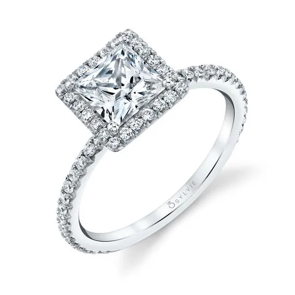 Women's Princess Cut Classic Halo Engagement Ring - Vivian Diamond Showcase Longview, WA