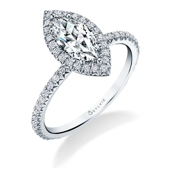 Women's Marquise Classic Halo Engagement Ring - Vivian Diamond Showcase Longview, WA