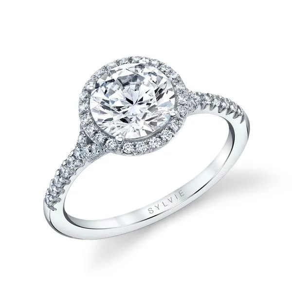 Women's Round Cut Halo Engagement Ring – Alexandra Mitchell's Jewelry Norman, OK