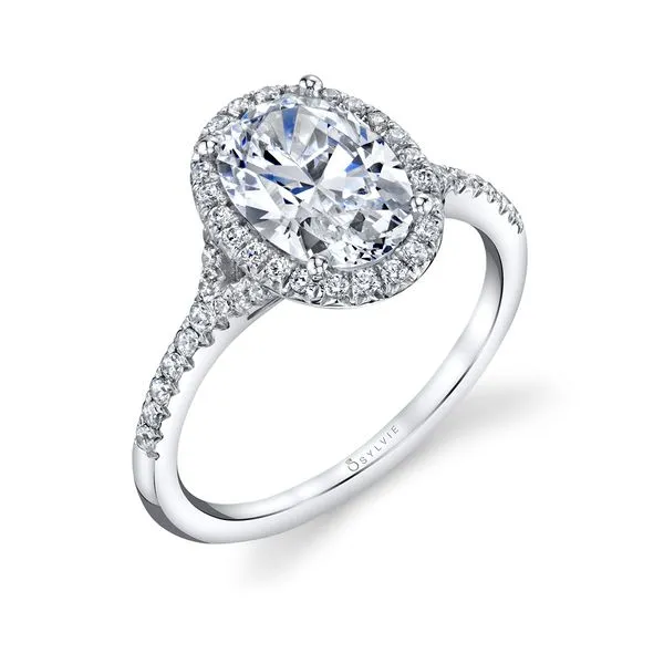Women's Oval Cut Halo Engagement Ring - Alexandra Mitchell's Jewelry Norman, OK