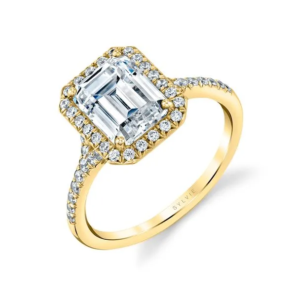Women's Emerald Cut Halo Engagement Ring - Alexandra Diamond Showcase Longview, WA