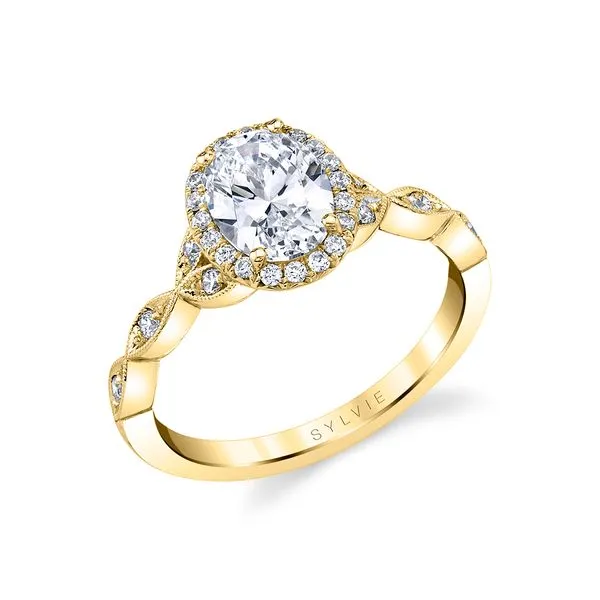 Women's Oval Cut Unique Vintage Halo Engagement Ring - Frederique Mitchell's Jewelry Norman, OK