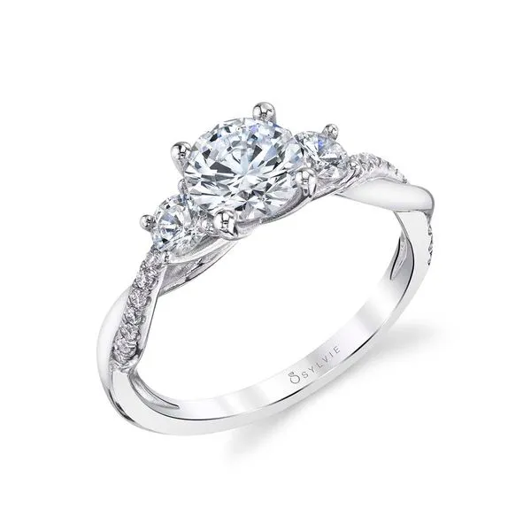 Women's Round Cut Three Stone Twist Engagement Ring - Evangeline Diamond Showcase Longview, WA