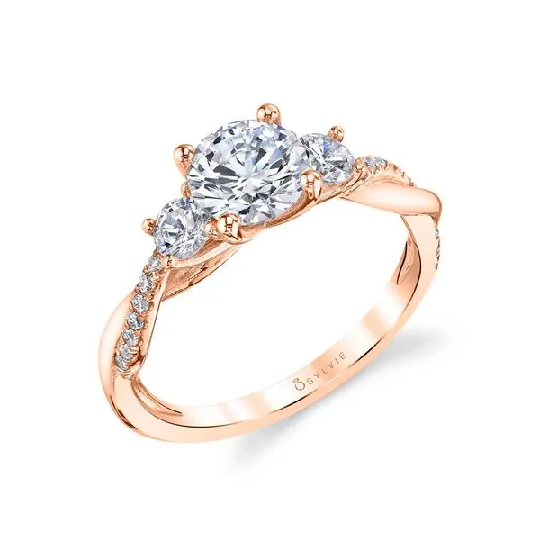Women's Round Cut Three Stone Twist Engagement Ring - Evangeline Diamond Showcase Longview, WA
