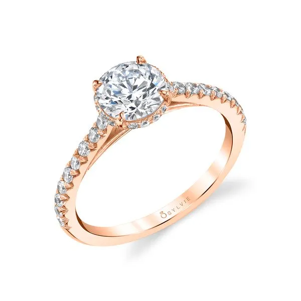 Women's Round Cut Classic Hidden Halo Engagement Ring - Harmonie Diamond Showcase Longview, WA