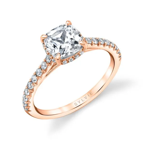 Women's Cushion Cut Classic Hidden Halo Engagement Ring - Harmonie Diamond Showcase Longview, WA