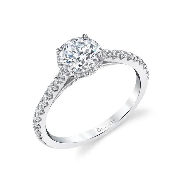 Women's Round Cut Classic Hidden Halo Engagement Ring - Harmonie Mitchell's Jewelry Norman, OK