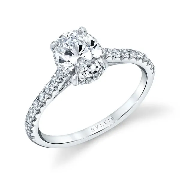 Women's Oval Cut Classic Hidden Halo Engagement Ring - Harmonie Diamond Showcase Longview, WA
