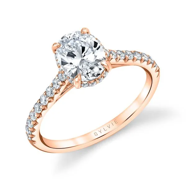 Women's Oval Cut Classic Hidden Halo Engagement Ring - Harmonie Cellini Design Jewelers Orange, CT
