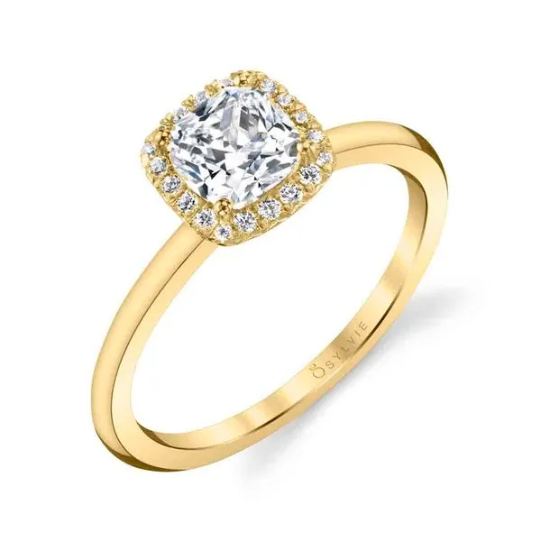 Women's Cushion Cut Solitaire Halo Engagement Ring - Elsie Diamond Showcase Longview, WA
