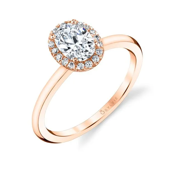 Women's Oval Cut Solitaire Halo Engagement Ring - Elsie Diamond Showcase Longview, WA